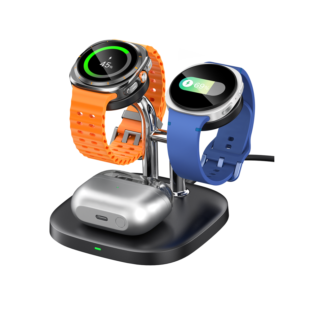 SwanScout 704S - Caricatore Wireless Doppio per Orologi Samsung
