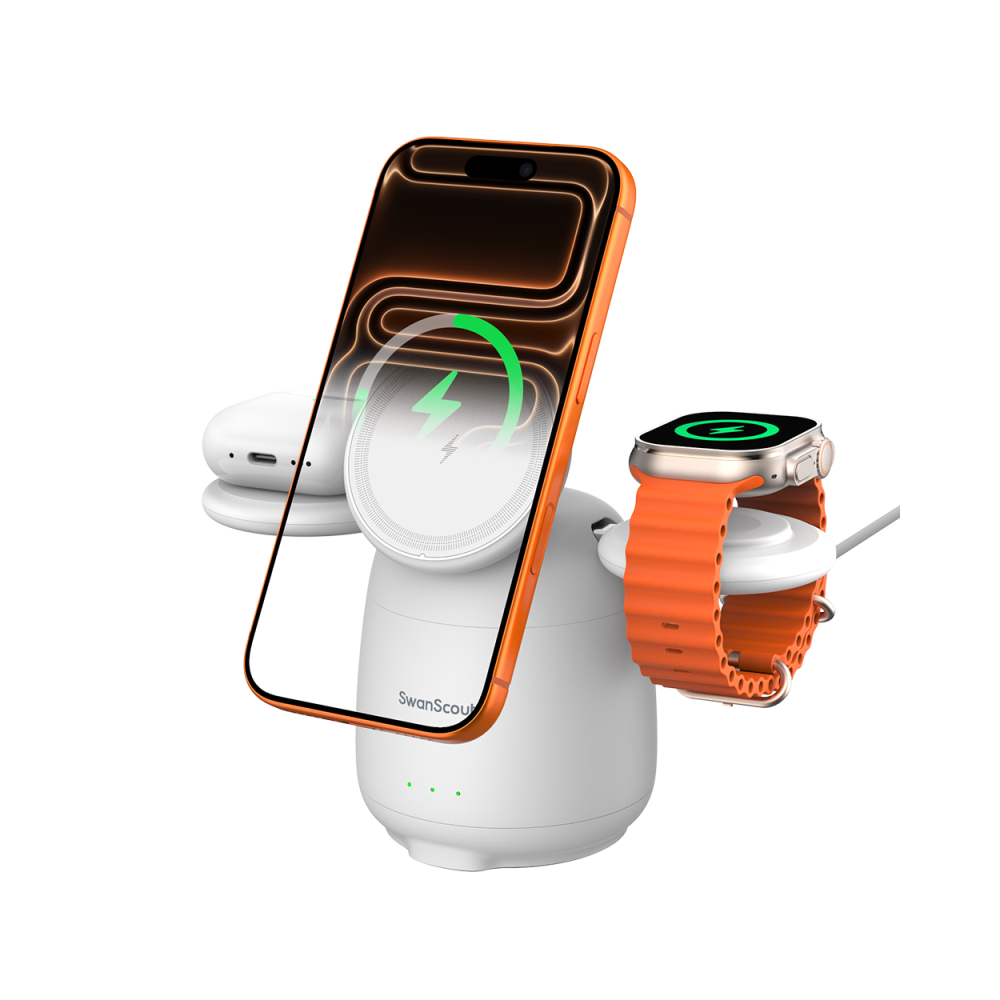 SwanScout 707M - Mágneses vezeték nélküli töltőállomás Apple-hez
