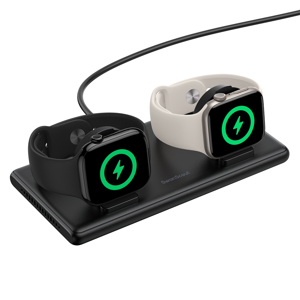 SwanScout 507DA – Carregador Duplo para Apple Watch