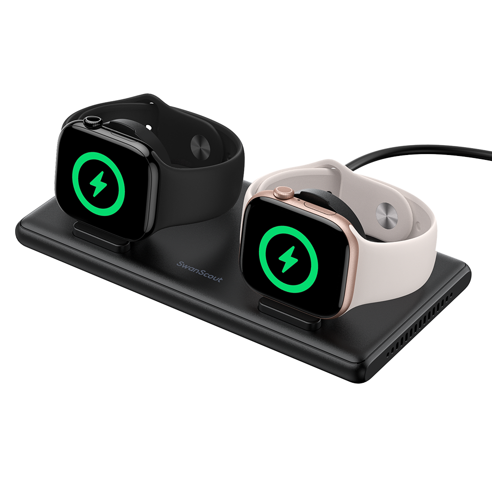 SwanScout 507DA – Carregador Duplo para Apple Watch