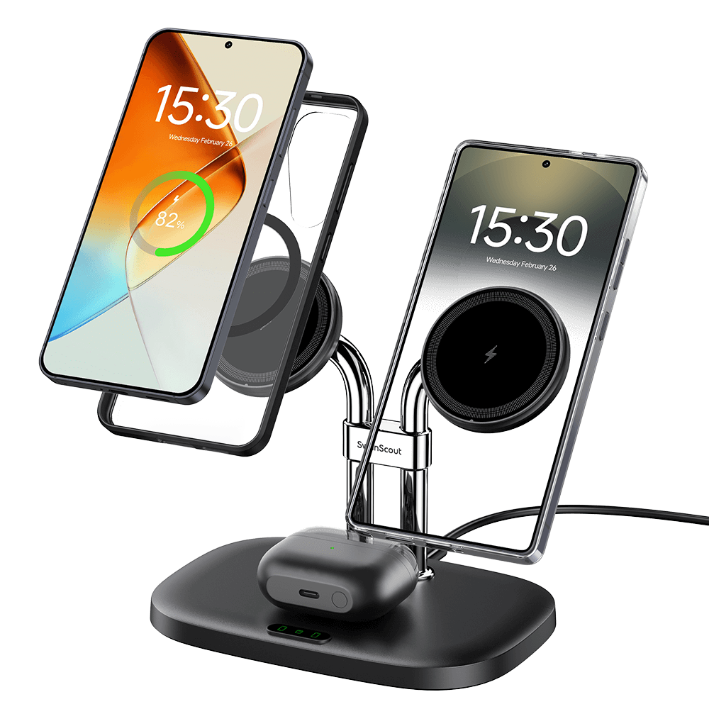 SwanScout 706SM - Încărcător magnetic dual pentru Samsung