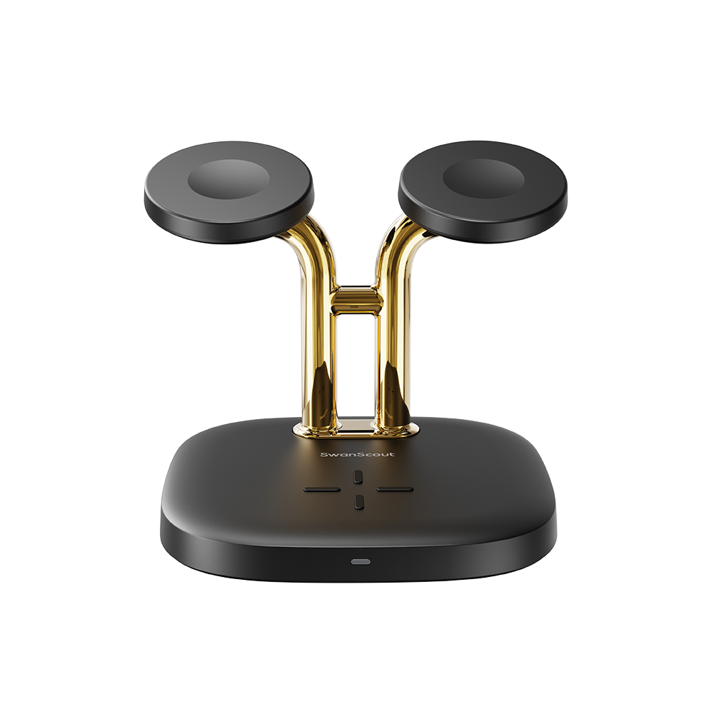 SwanScout 704A - Draadloze Dubbele Oplader voor Apple Horloges