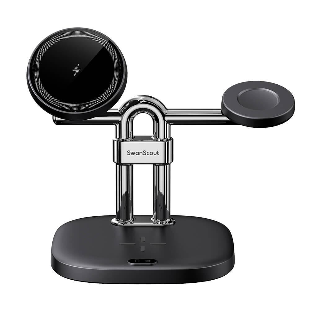 SwanScout 712SM – Samsung向け 3 in 1 マグネット式ワイヤレス充電ステーション