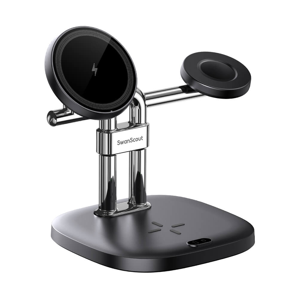 SwanScout 712SM – 3-i-1 magnetisk trådlös laddningsstation för Samsung