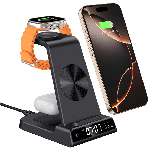 SwanScout C02 - Suporte de carregamento sem fio 3 em 1 para Apple