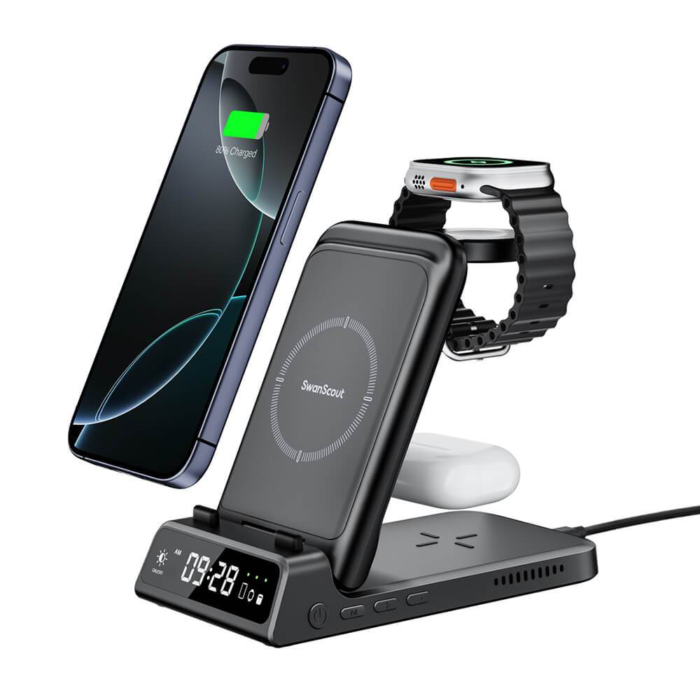 SwanScout 703A -  3 in 1 Wireless Charger for Apple