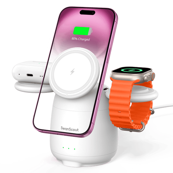 The swanscout 707M offers MagSafe-compatible fast charging for the iPhone 16, making it an ideal everyday power solution.