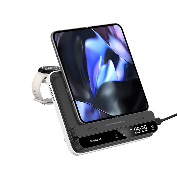 SwanScout 710FG2 - Draadloze oplader voor Pixel Fold / Pixel 9 Pro Fold en Pixel Watch 2/3