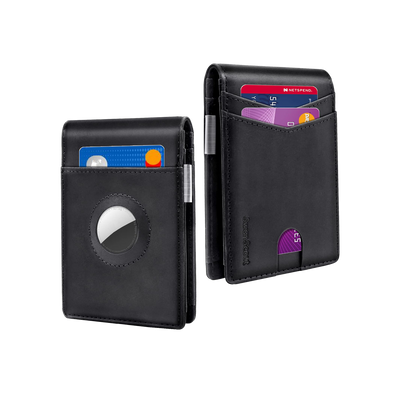 SwanScout 103A | for Apple AirTag, RFID Blocking Money Clip Wallet