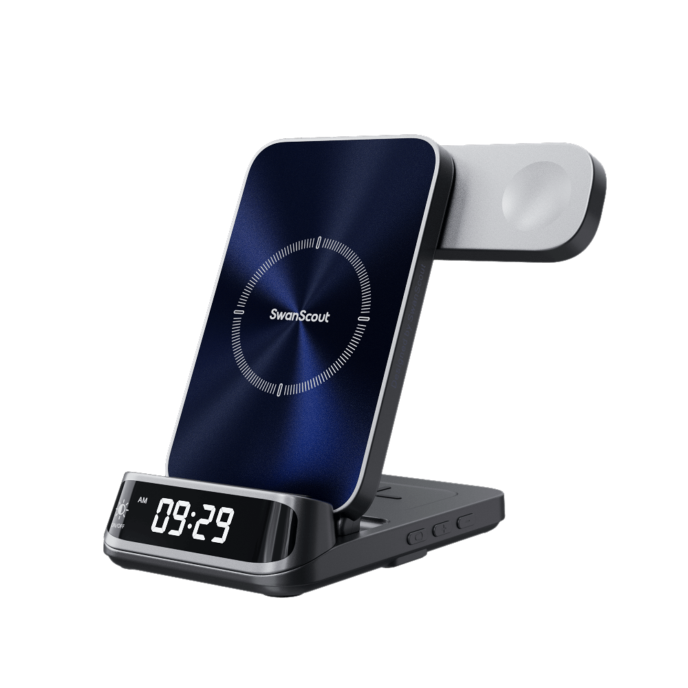 SwanScout 708A | 3 In 1 Wireless Charging Station with Apple Devices