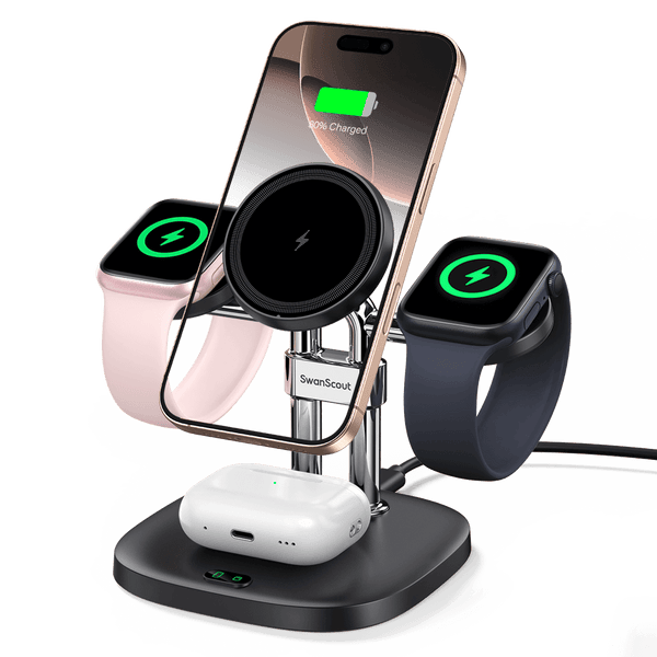 SwanScout 709M - 애플 기기를 위한 4-in-1 마그네틱 무선 충전기