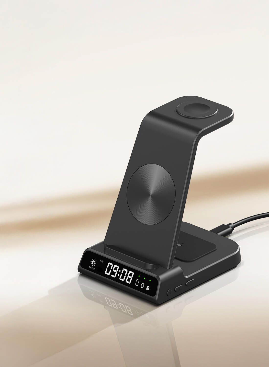 With seamless integration, the SwanScout C02 stands out as an elegant Apple charging station.