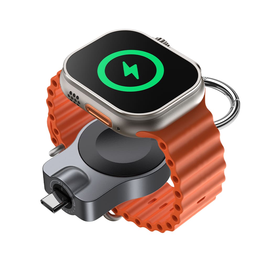SwanScout 510A – Tragbares Schnellladegerät für die Apple Watch mit drehbarem USB-C-Design