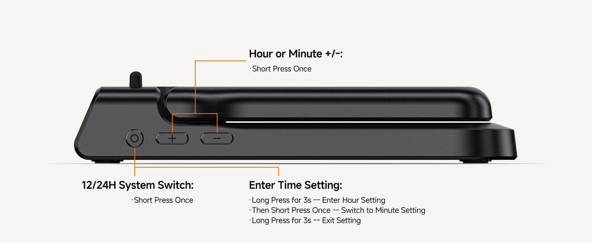 Instructions for setting the digital clock time on the SwanScout 701S
